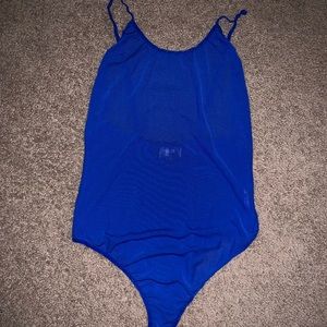 Blue body suit, rave wear or lingerie